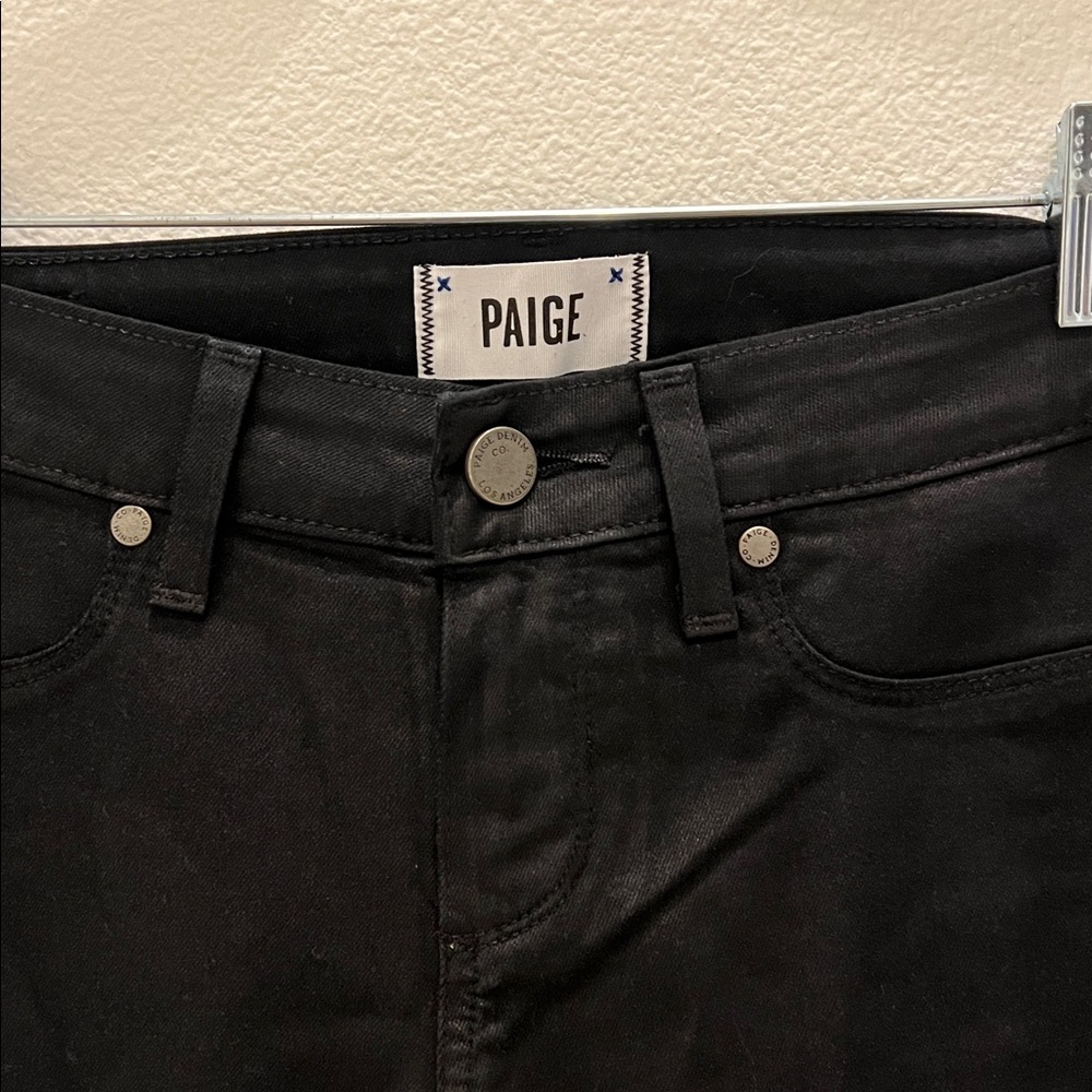 Paige Verdugo Ankle Zip black Skinny Jeans size 26 - Picture 6 of 13